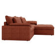 ECKSOFA  in Webstoff Rostfarben  306/198 cm  - Rostfarben/Schwarz, MODERN, Kunststoff/Textil (306/198cm) - Carryhome