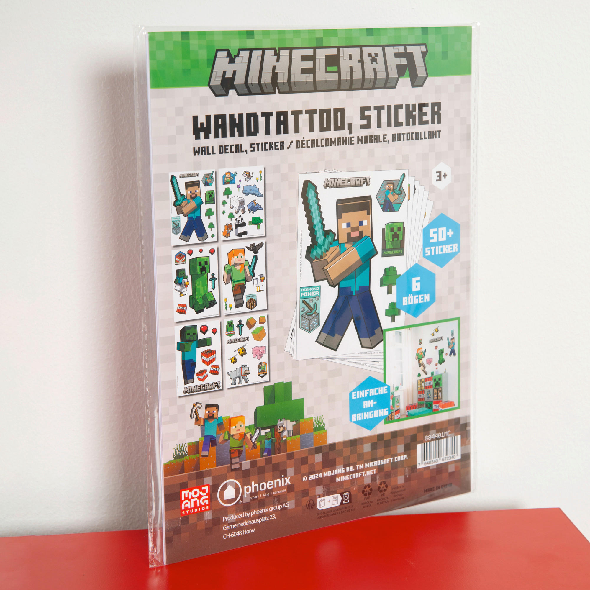 WANDTATTOO  - Multicolor, MODERN, Kunststoff - Minecraft