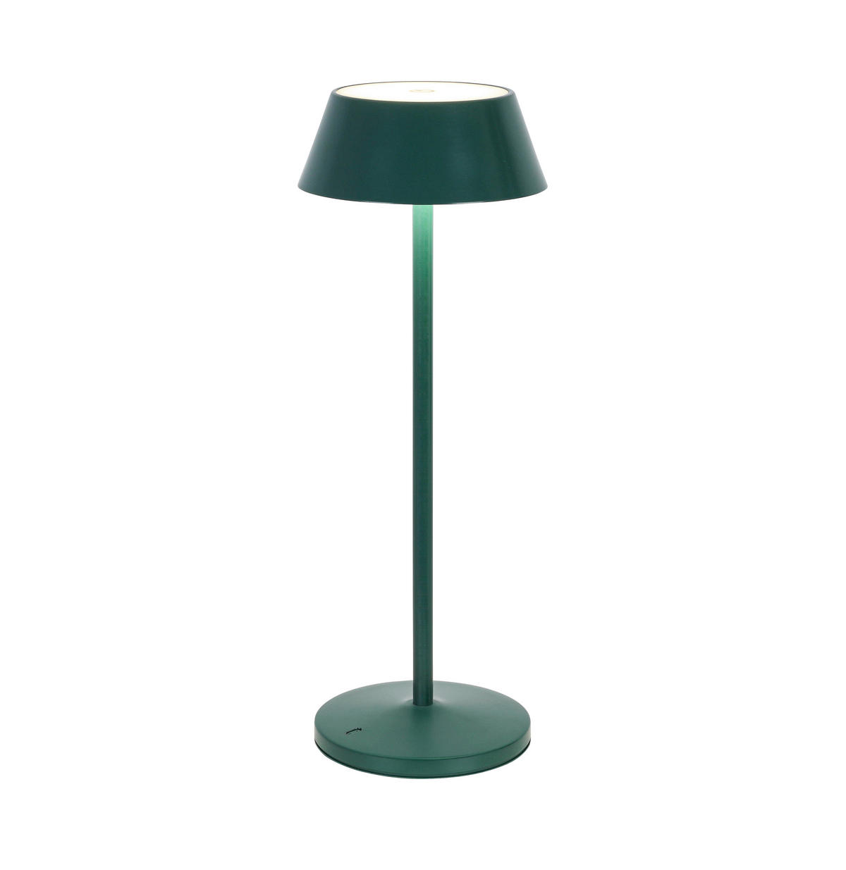 AKKU-TISCHLEUCHTE 11/30 cm  - Dunkelgrün/Schwarz, Trend, Kunststoff/Metall (11/30cm) - Novel
