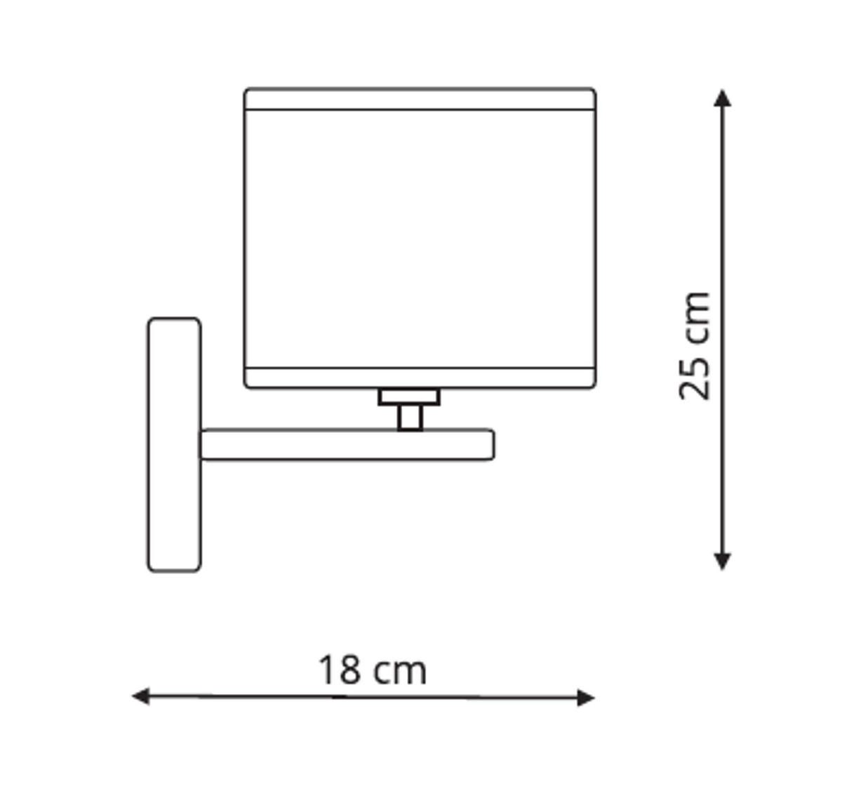 NÁSTĚNNÉ SVÍTIDLO, 23/15/18 cm - bílá, Konvenční, textil (23/15/18cm)