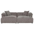 BIGSOFA Flachgewebe Braun  - Schwarz/Braun, MODERN, Kunststoff/Textil (234/66/178cm) - Carryhome