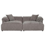 BIGSOFA in Flachgewebe Braun  - Schwarz/Braun, MODERN, Kunststoff/Textil (234/66/178cm) - Carryhome