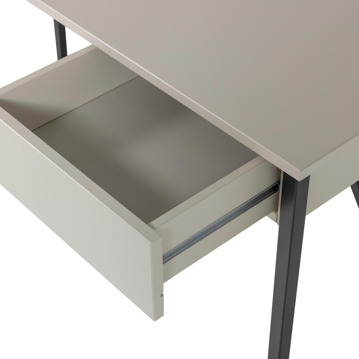 SCHREIBTISCH 126/53/75 cm  in Grau  - Schwarz/Grau, MODERN, Holz/Metall (126/53/75cm) - Livetastic