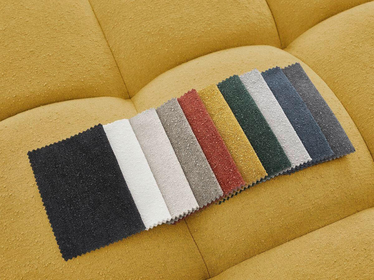 ECKSOFA Ottomane links  EVEREST Gelb Struktur  - Gelb/Schwarz, MODERN, Kunststoff/Textil (210/352cm) - Livetastic