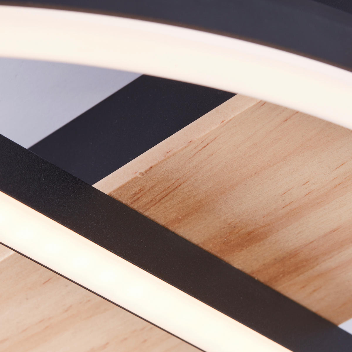 LED-PANEEL  - Schwarz/Braun, Design, Holz/Kunststoff (5/39/37cm) - Brilliant