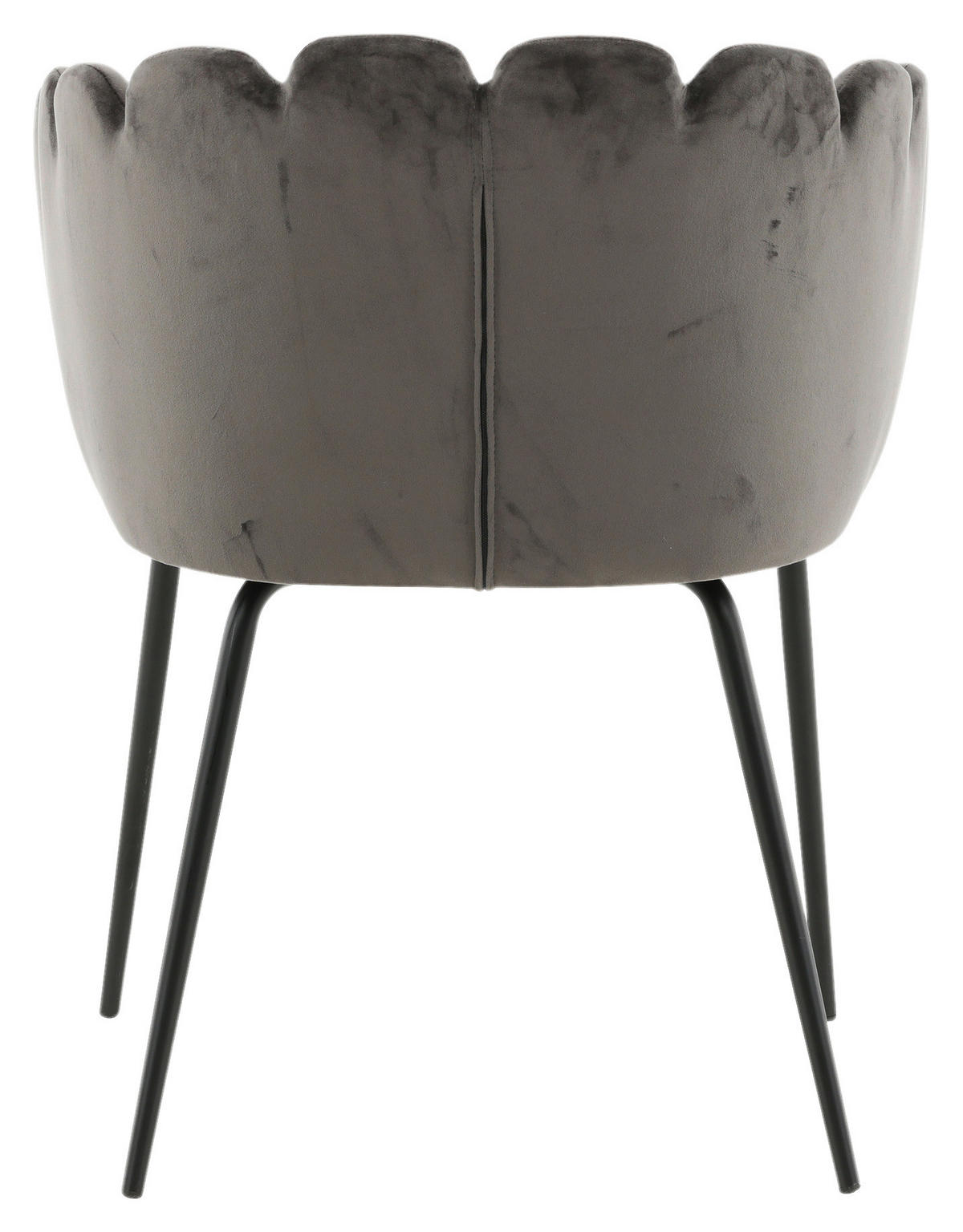 STUHL Samt Grau  - Grau, Design, Textil/Metall (61/76.56/54cm) - Livetastic