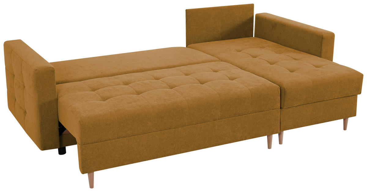 ECKSOFA Gelb  - Gelb, Design, Textil (232/141cm) - MID.YOU