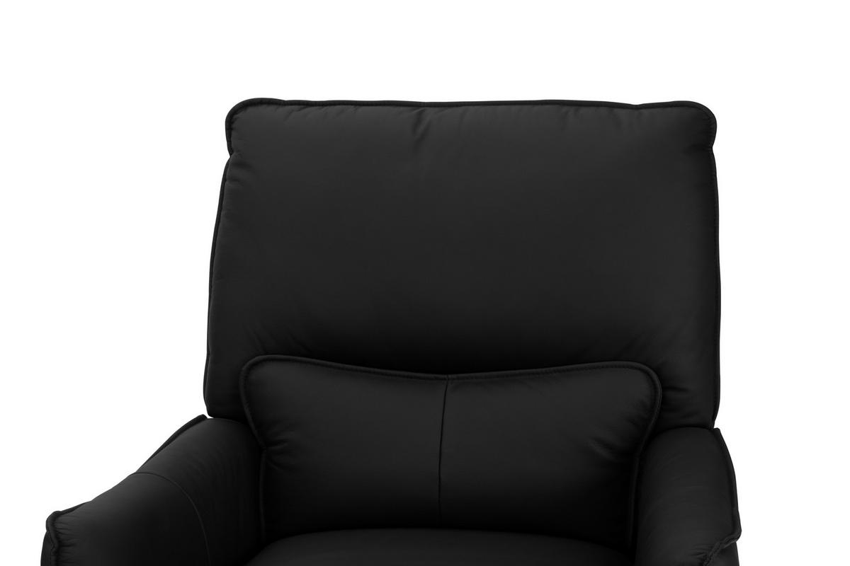 ÜLŐGARNITÚRA bőr fekete  - fekete, Konventionell, műanyag/bőr (191/139/82/99/96cm) - MID.YOU