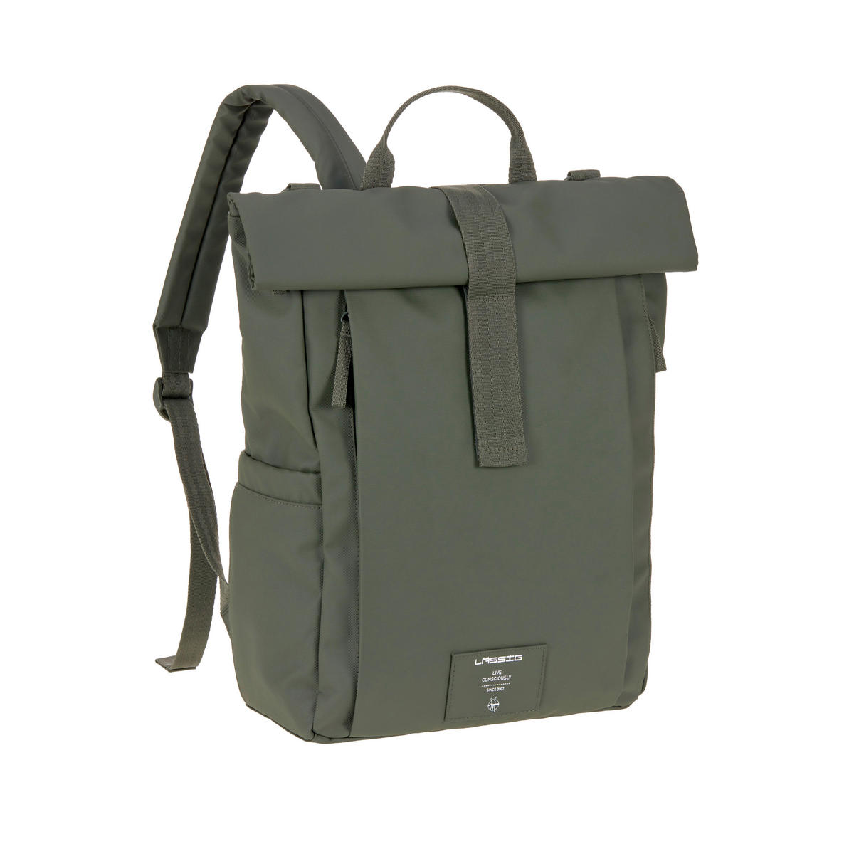 WICKELRUCKSACK  - Olivgrün, Basics, Textil (29/14,5/42cm) - Lässig