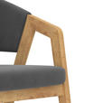 ARMLEHNSTUHL  in Mikrofaser  - Hellgrau, KONVENTIONELL, Holz/Textil (59/81/60cm) - Carryhome