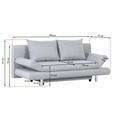 SCHLAFSOFA Flachgewebe Hellblau  - Chromfarben/Schwarz, Design, Kunststoff/Textil (194/73/91cm) - Xora