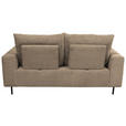 BIGSOFA  in Cord Beige  - Beige/Schwarz, KONVENTIONELL, Textil/Metall (246/100/116cm) - Carryhome