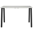 SCHREIBTISCH 120/80/75 cm, Schwarz, Hellgrau, in verschiedenen Holz-Dekoren erhältlich, justierbare Füße  - Hellgrau/Schwarz, MODERN, Holzwerkstoff/Metall (120/80/75cm) - Novel