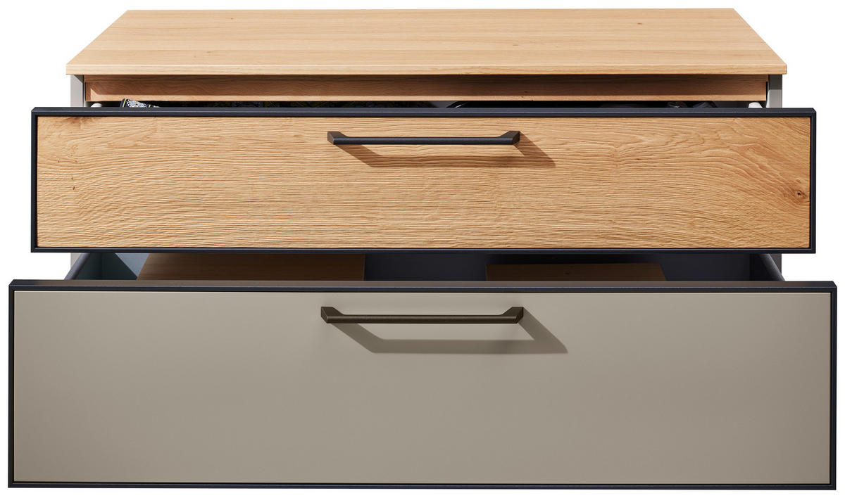 GARDEROBENBANK 84/44/40 cm  - Wildeiche/Fango, Design, Holzwerkstoff/Metall (84/44/40cm) - Dieter Knoll