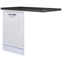 GESCHIRRSPÜLERFRONT 110/86/60 cm  in Schieferfarben, Weiß Hochglanz  - Schieferfarben/Weiß Hochglanz, MODERN, Holzwerkstoff (110/86/60cm) - FlexWell