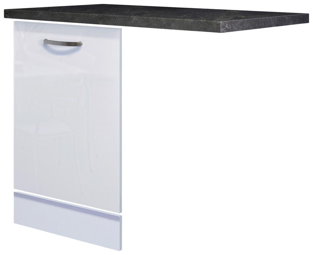 GESCHIRRSPÜLERFRONT 110/86/60 cm  in Schieferfarben, Weiß Hochglanz  - Schieferfarben/Weiß Hochglanz, MODERN, Holzwerkstoff (110/86/60cm) - FlexWell