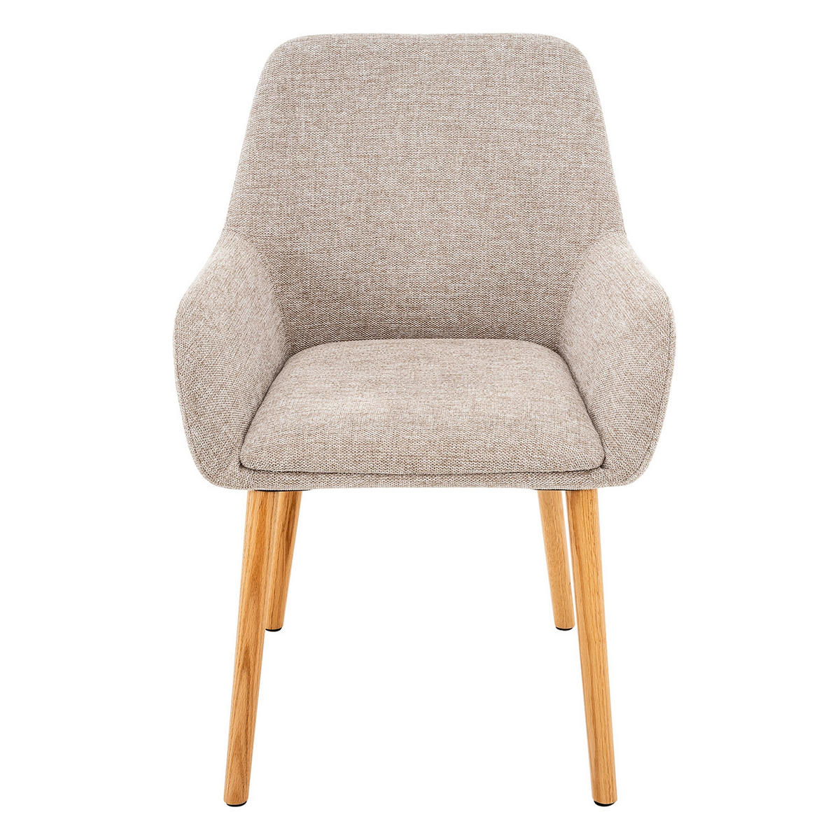 ARMLEHNSTUHL-SET 2 Stück  in Webstoff  - Beige/Naturfarben, MODERN, Holz/Textil (57/85/59cm) - MID.YOU