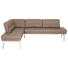ECKBANK 186/256 cm in Schlammfarben - Schlammfarben/Alufarben, Design, Leder/Metall (186/256cm) - Joop! ECKBANK 186/256 cm in Schlammfarben - Schlammfarben/Alufarben, Design, Leder/Metall (186/256cm) - Joop!