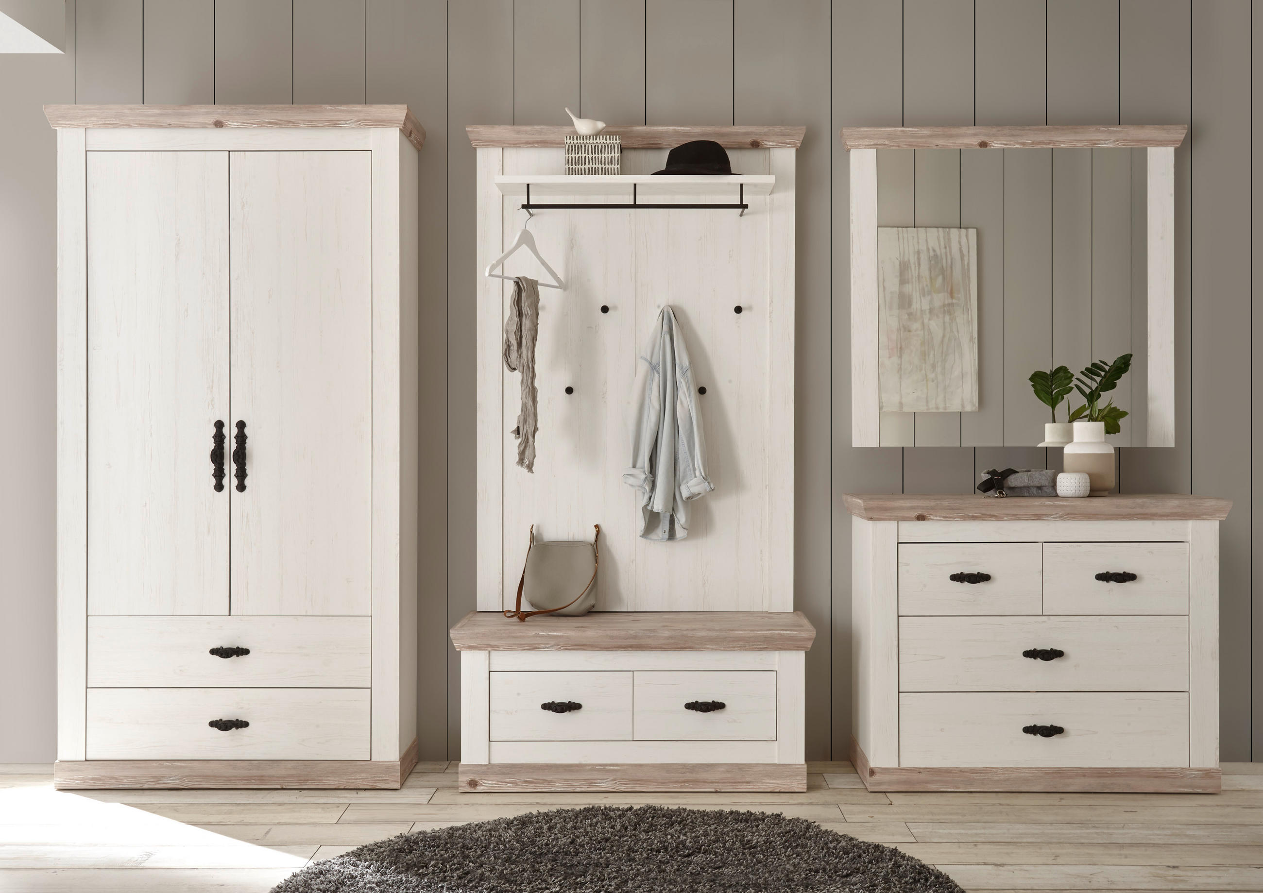 GARDEROBE  in 107/201/38 cm  - Hellbraun/Pinienfarben, Design, Holzwerkstoff (107/201/38cm) - MID.YOU