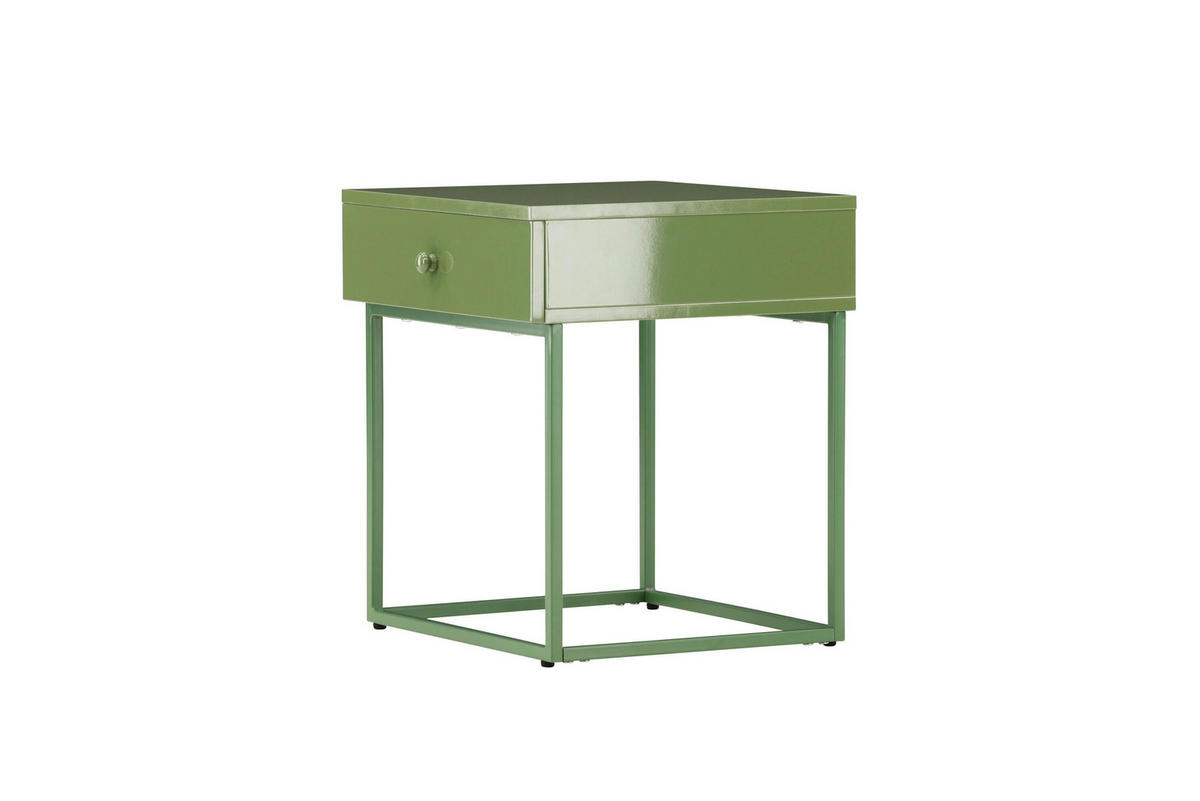 NACHTTISCH 41/50/41 cm Pappel  - Grün, MODERN, Holz/Metall (41/50/41cm) - Livetastic