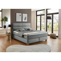 BOXSPRINGBETT 180/200 cm  in Grau  - Naturfarben/Grau, MODERN, Holz/Textil (180/200cm) - Beldomo - Sleep