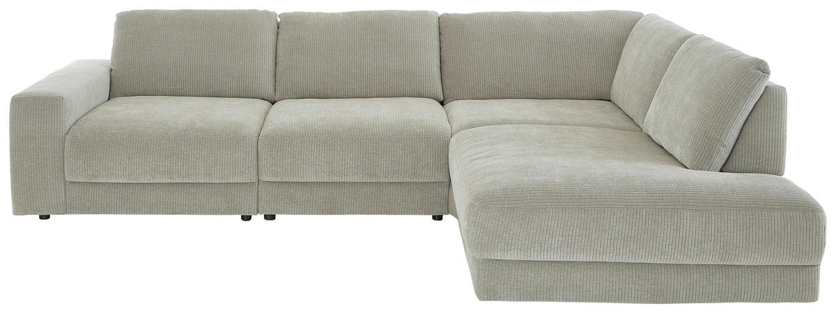 ECKSOFA in Chenille, Jacquard Silberfarben  - Silberfarben/Schwarz, Design, Kunststoff/Textil (316/242cm) - Niels Andersson