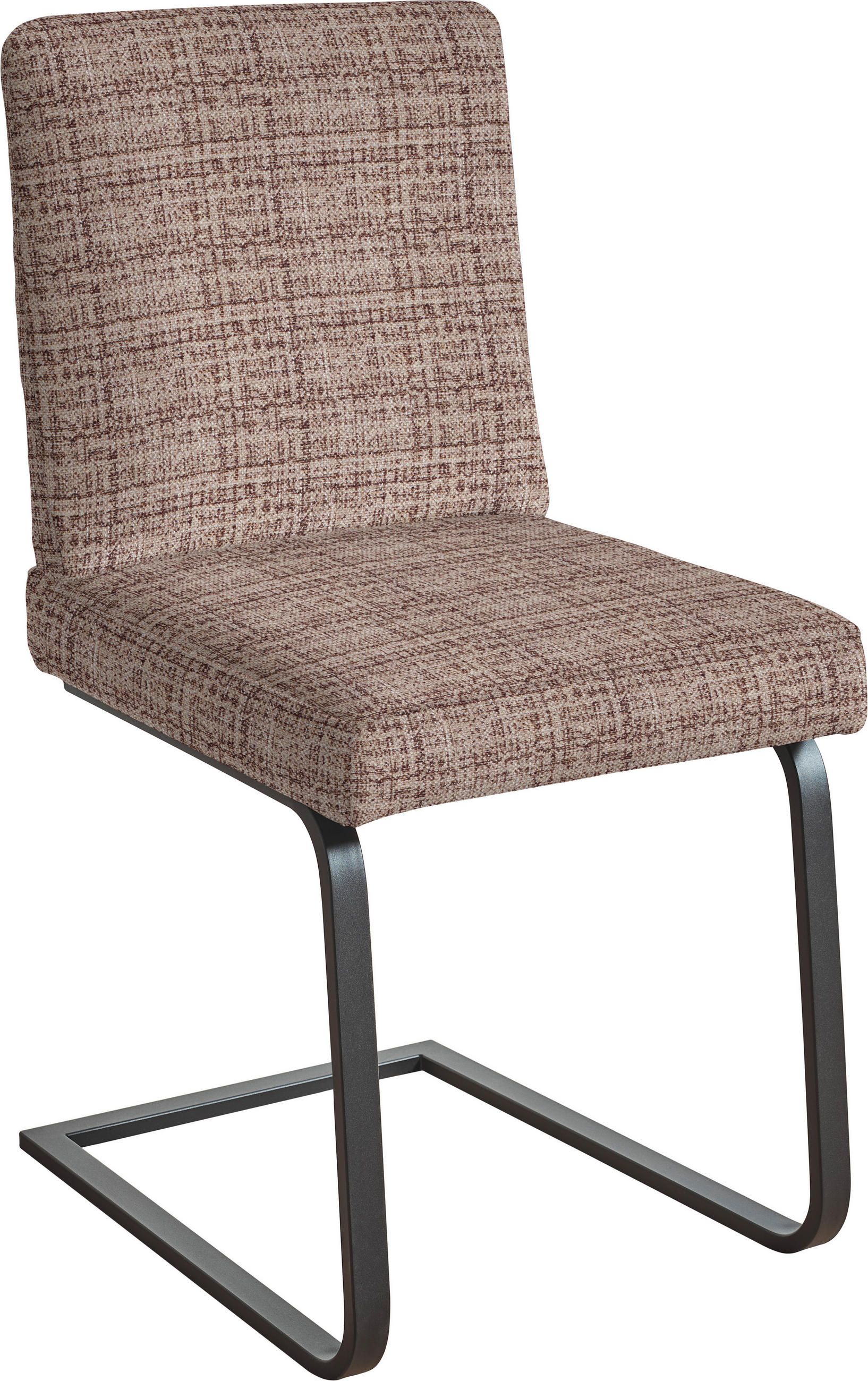 SCHWINGSTUHL  in Stahl Flachgewebe  - Schwarz/Braun, Design, Textil/Metall (60/92/60cm) - Dieter Knoll