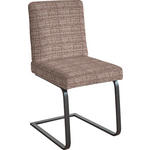 SCHWINGSTUHL  in Stahl Flachgewebe  - Schwarz/Braun, Design, Textil/Metall (60/92/60cm) - Dieter Knoll