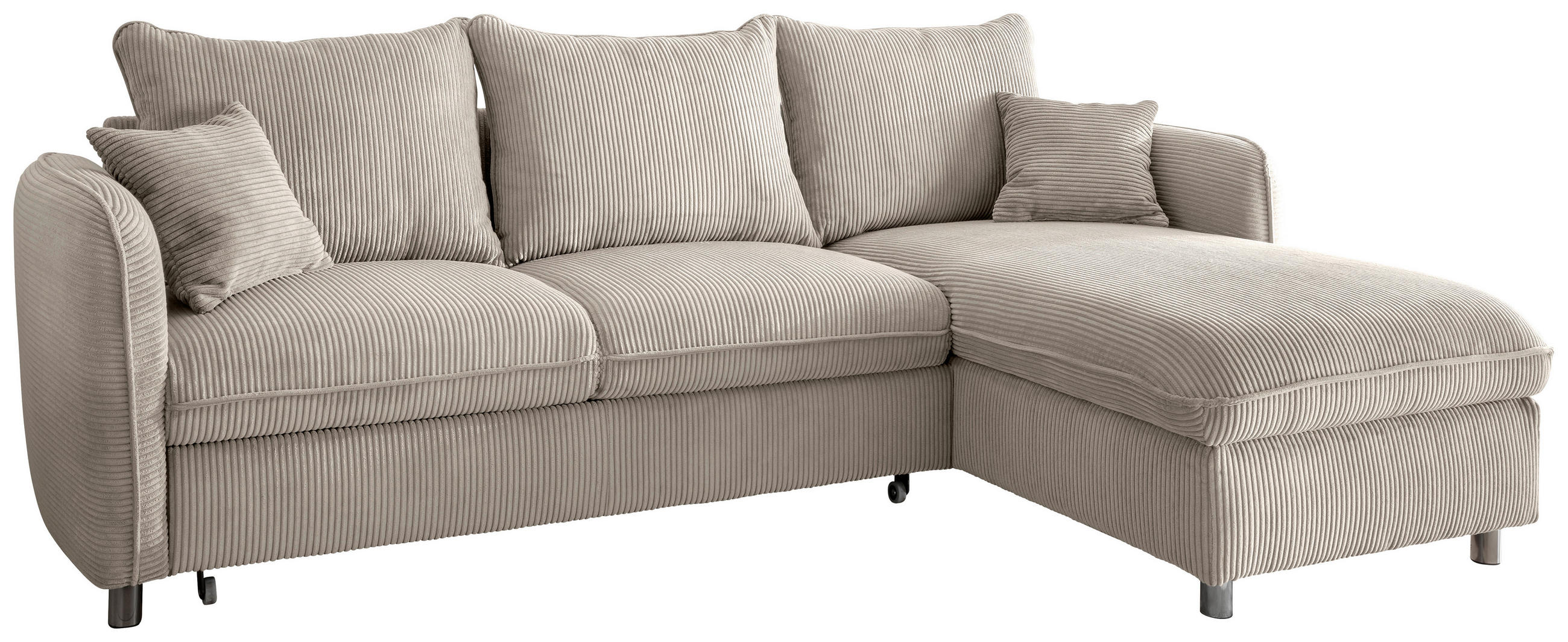 Thumbnail - Livetastic Eckschlafsofa, Beige, Textil, 4-Sitzer, Füllung: Schaumstoff, 254x160 cm, Rücken echt, Armteil links, rechts,...