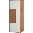 HÄNGEELEMENT Lago Lago Weiß, Eichefarben 50/136,5/39 cm - Eichefarben/Weiß, Design, Glas/Holz (50/136,5/39cm) - Valnatura