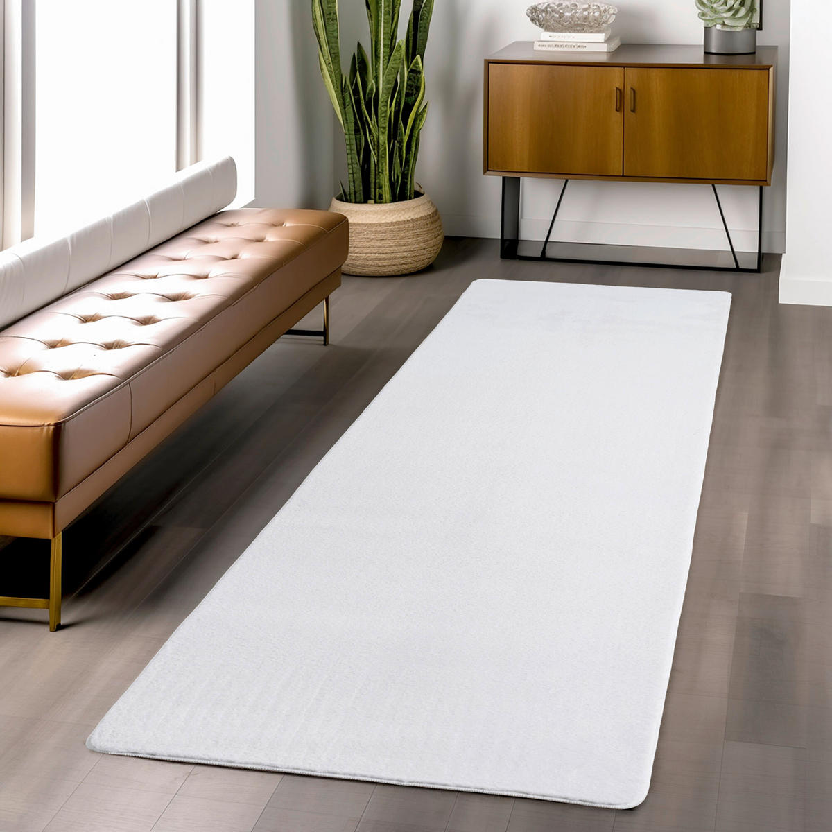 WEBTEPPICH 80/250 cm Joy Weiß  - Weiß, Design, Textil (80/250cm)