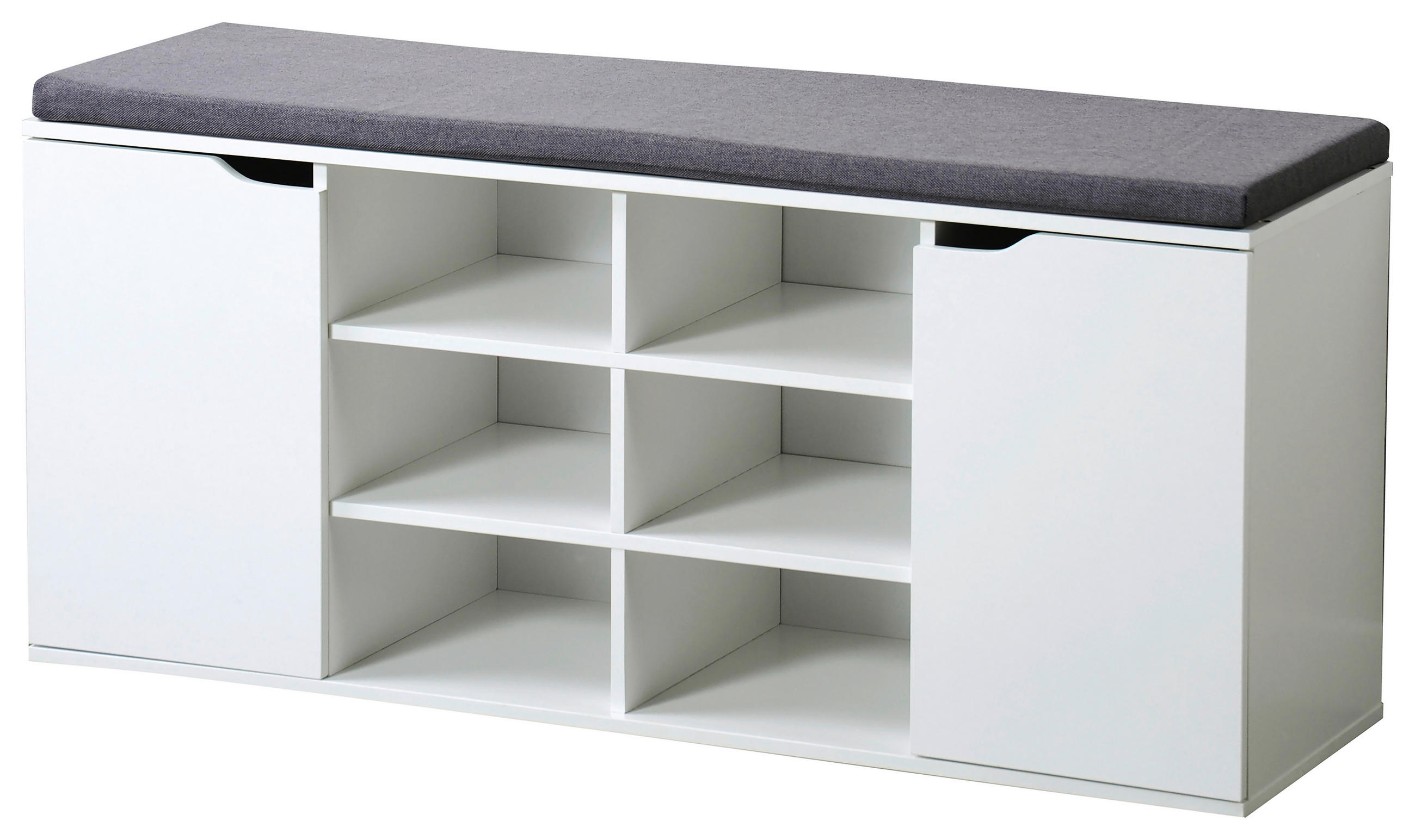 GARDEROBENBANK - Weiß/Grau, Basics (103/48/30,50cm) - Kesper