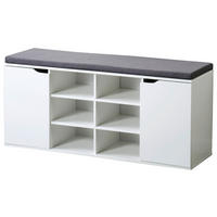 GARDEROBENBANK - Weiß/Grau, Basics (103/48/30,50cm) - Kesper