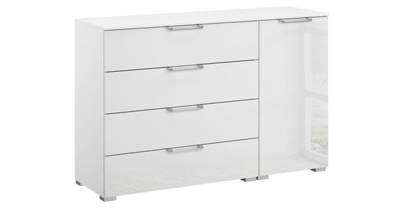 SIDEBOARD  120/81/42 cm 4 Schublade(n)  - Klar/Silberfarben, Design, Glas/Holzwerkstoff (120/81/42cm) - Novel