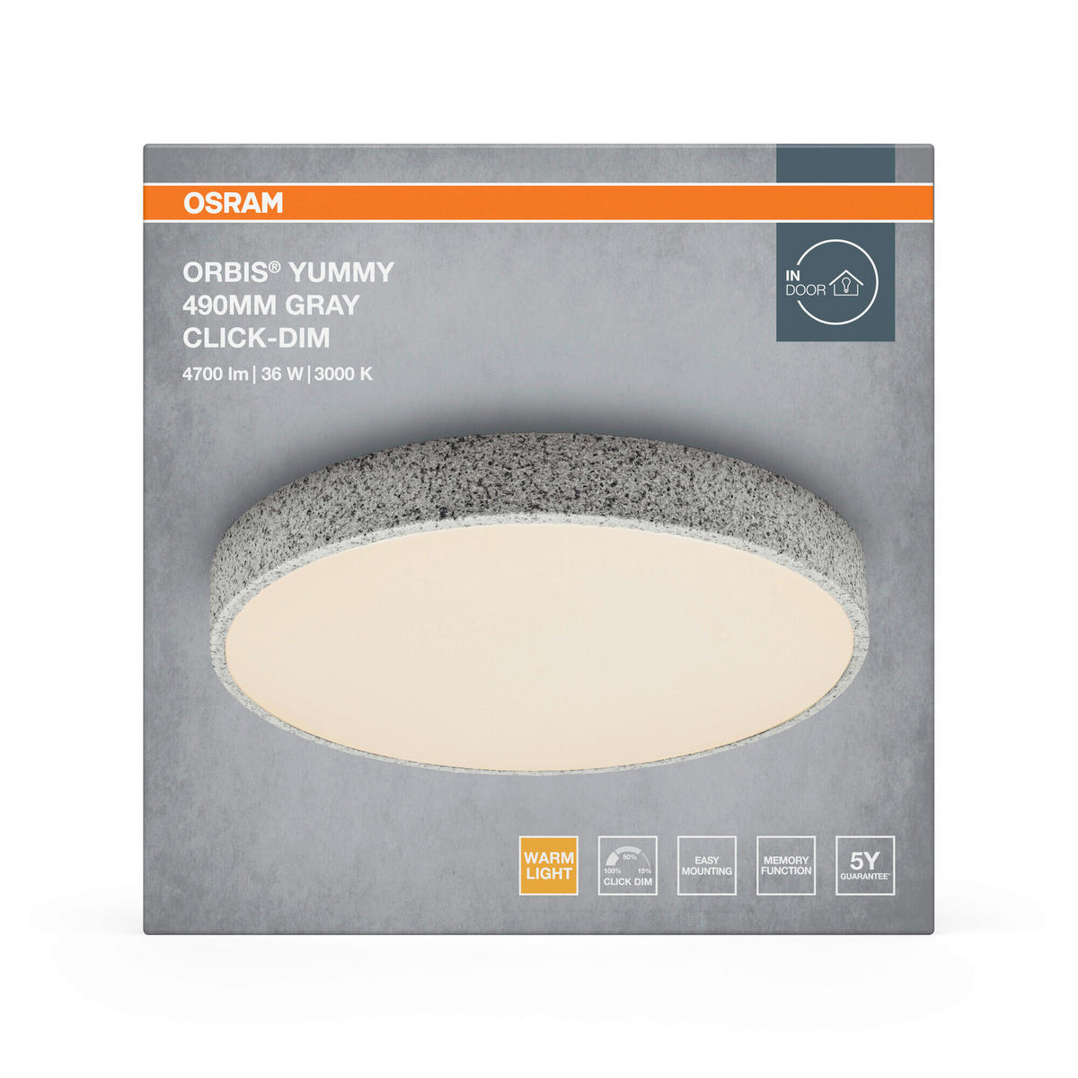 LED-DECKENLEUCHTE 49/7 cm   - Basics, Metall (49/7cm) - Osram