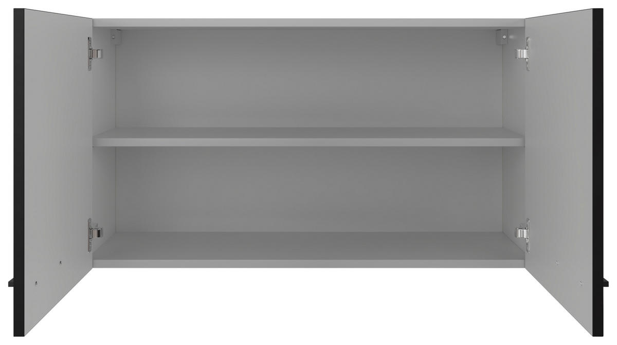 KÜCHENOBERSCHRANK 100/54,8/32 cm  in Eichefarben, Schwarz  - Eichefarben/Schwarz, KONVENTIONELL, Holzwerkstoff/Metall (100/54,8/32cm) - FlexWell
