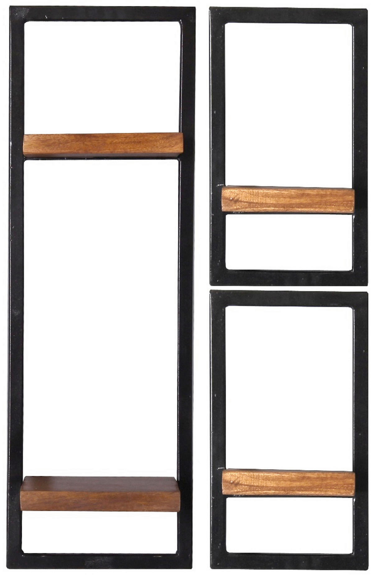 WANDREGAL 25/75/25 cm  - Naturfarben, Design, Holz/Metall (25/75/25cm) - MID.YOU