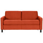 SCHLAFSOFA Webstoff Orange, Rot  - Rot/Schwarz, MODERN, Holz/Textil (184/92/102cm) - Dieter Knoll