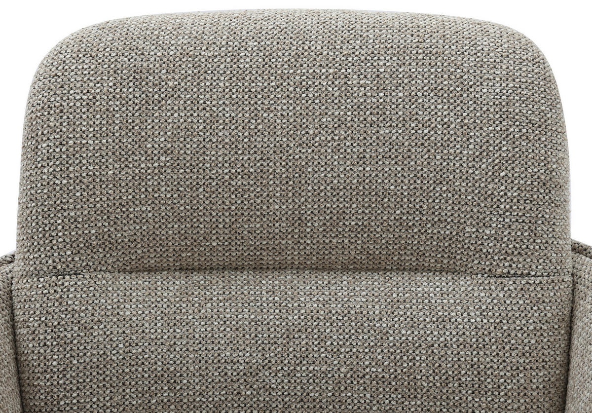 ARMLEHNSTUHL  in Struktur  - Beige/Dunkelbraun, MODERN, Holz/Textil (61/88/59cm) - MID.YOU