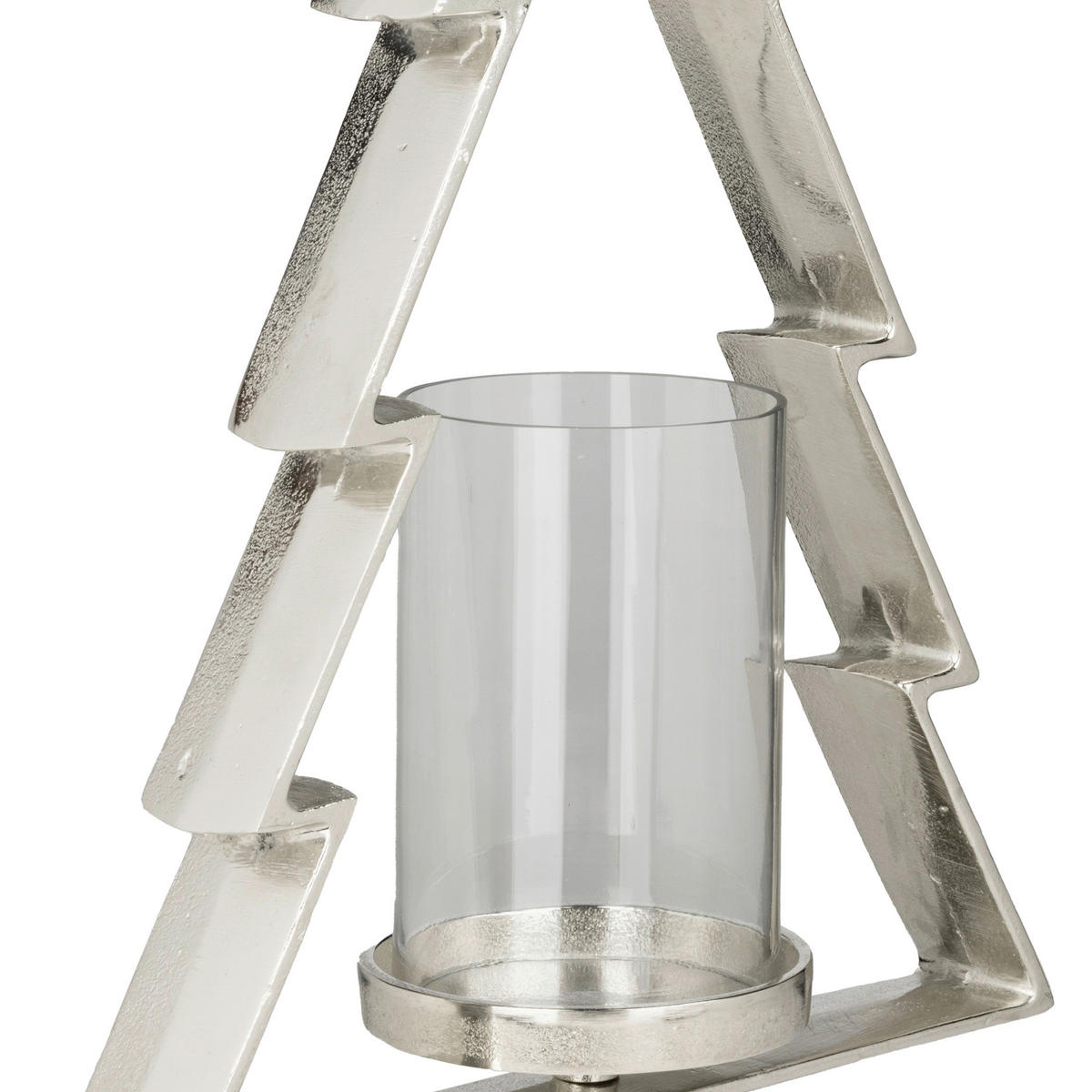 KERZENHALTER - Klar/Chromfarben, LIFESTYLE, Glas/Metall (31/11.5/50cm)