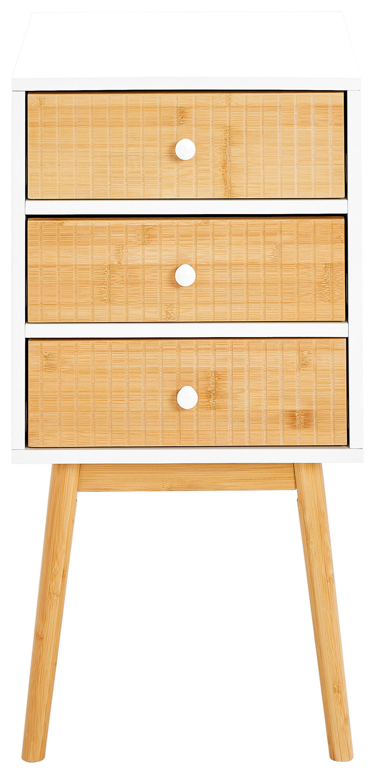NACHTSCHRANK 40/76/40 cm Kiefer massiv  - Weiß/Naturfarben, Design, Naturmaterialien/Holz (40/76/40cm) - Xora