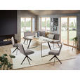 ECKBANK 223/163 cm  in Schwarz, Eichefarben, Hellbraun  - Hellbraun/Eichefarben, Design, Holz/Textil (223/163cm) - Voleo