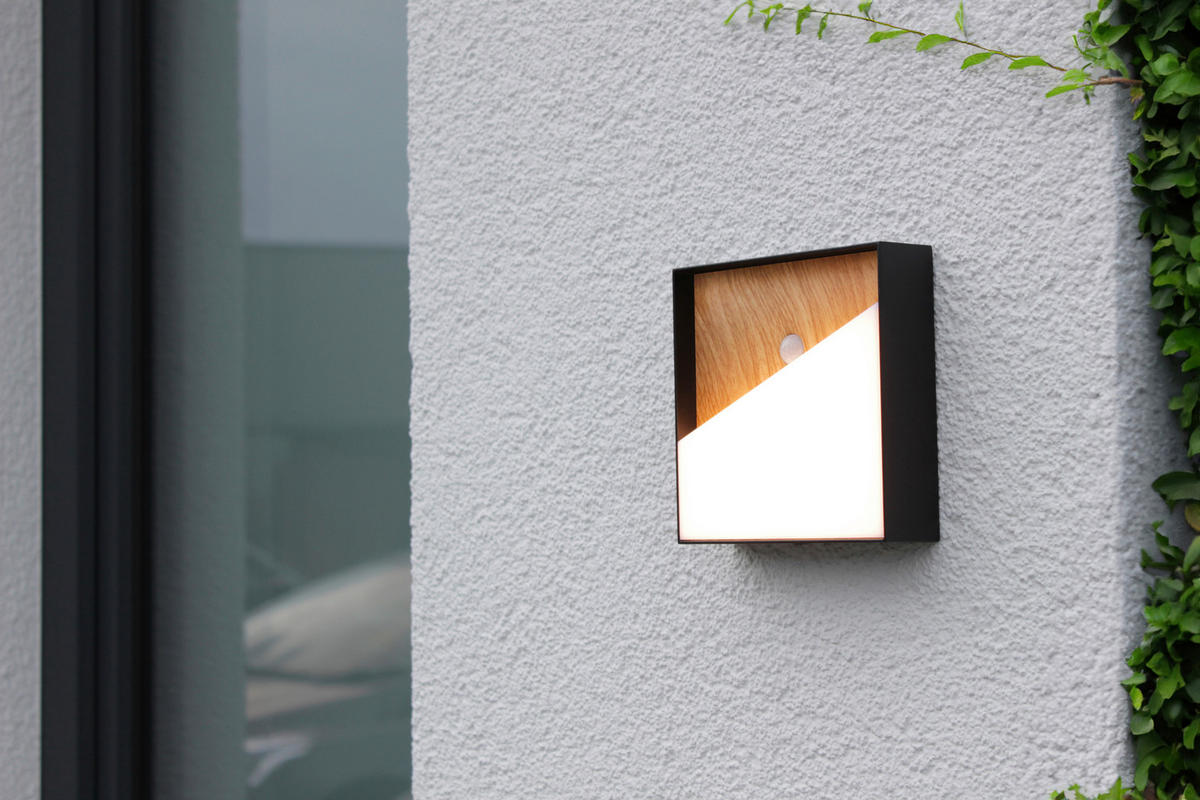 AKKU-WANDLEUCHTE - Natur, Metall (15/15/4cm)