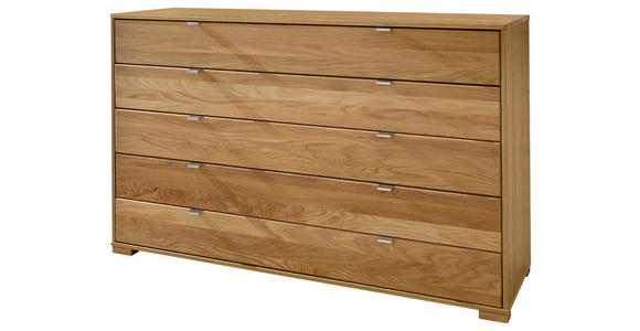 KOMMODE Eiche teilmassiv Eichefarben - Eichefarben, Design, Holz (141/86/43cm) - DIETER KNOLL