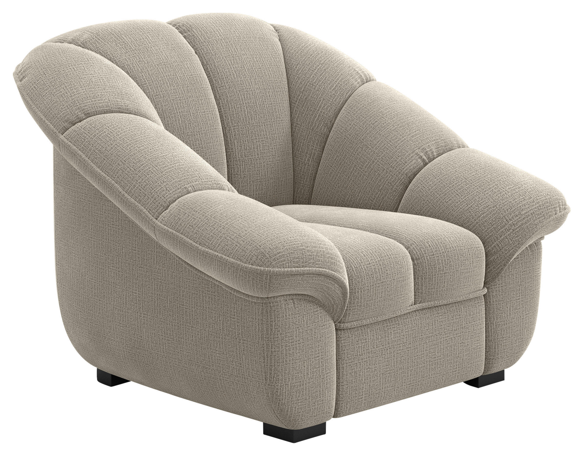 SESSEL in Chenille Graubraun  - Graubraun/Schwarz, KONVENTIONELL, Kunststoff/Textil (110/88/104cm) - Welnova