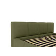 POLSTERBETT 180/200 cm,  in Grün, Lattenrost, Bettkasten,  - Schwarz/Grün, Design, Holz/Textil (180/200cm) - Xora