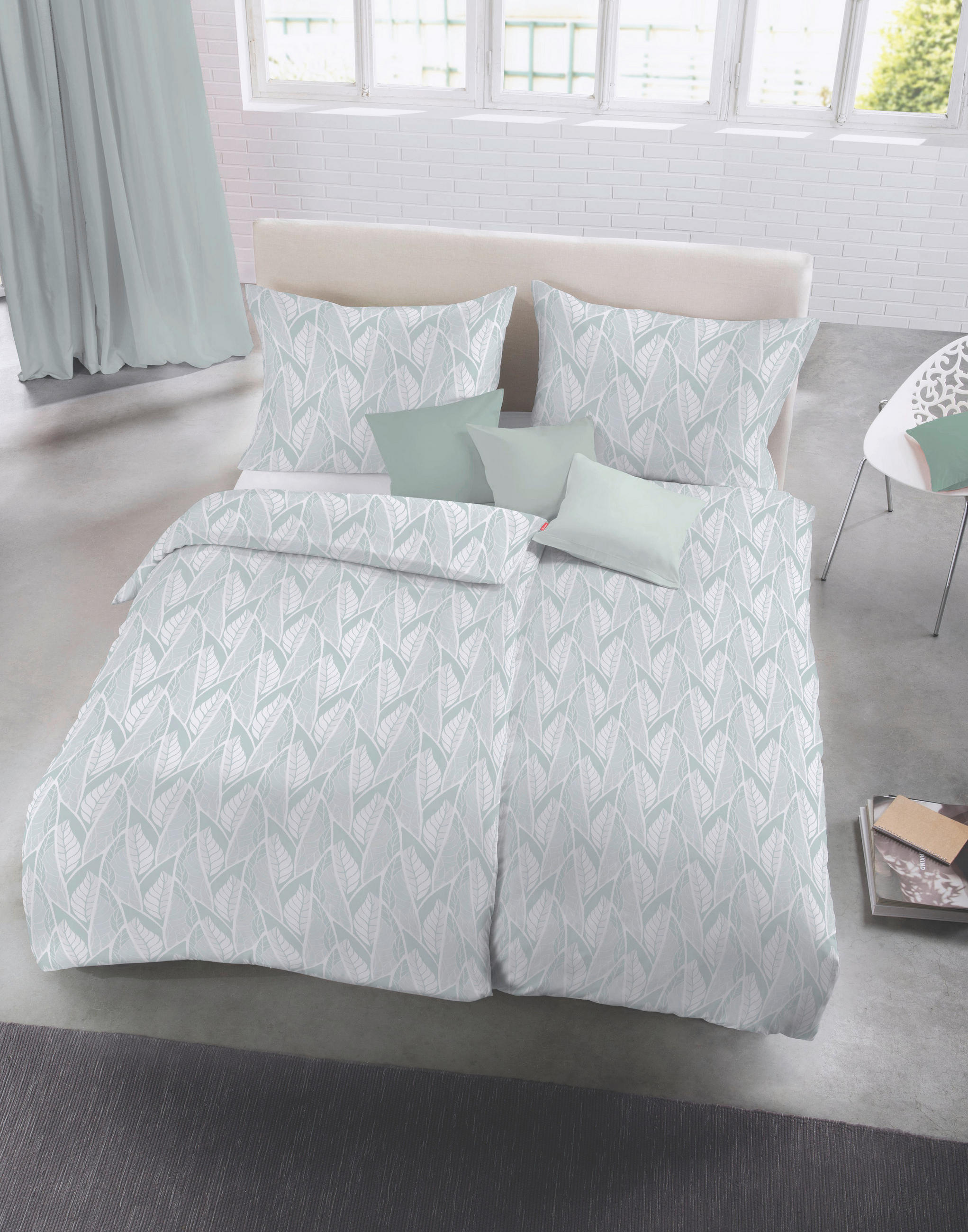 BETTWÄSCHE Lech Flanell 155/220 cm  - Grün, Design, Textil (155/220cm) - Fleuresse