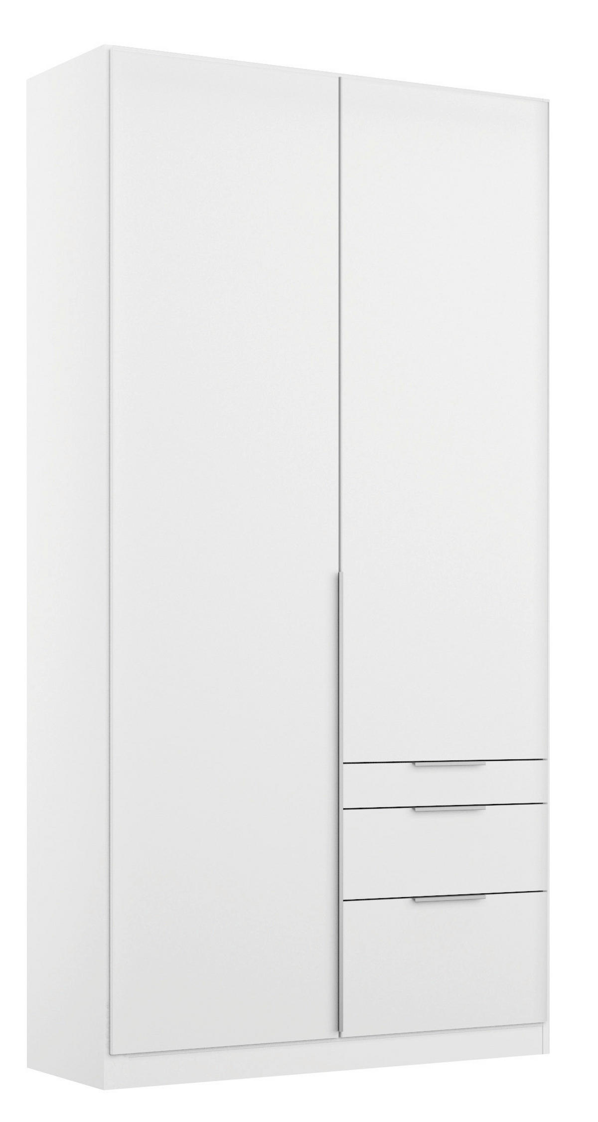 NYÍLÓAJTÓS SZEKRÉNY fehér  - alumínium színű/fehér, Modern, faalapú anyag/fém (91/229/54cm) - Rauch Möbel