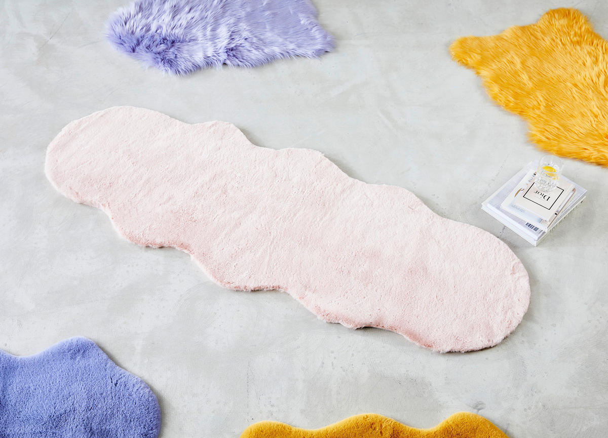KUNSTFELL 60/180 cm Rosa  - Rosa, Basics, Textil/Fell (60/180cm) - Ambia Home