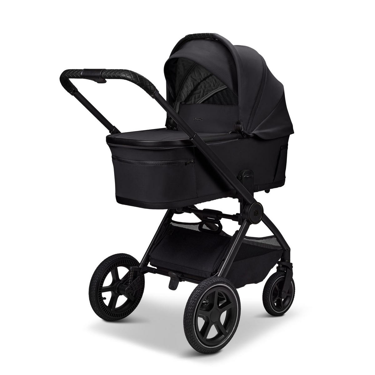 KINDERWAGENSET  GIO FOLD SET AIR  onyx  - Schwarz, Basics, Textil/Metall (120/58/92cm) - Moon Edition